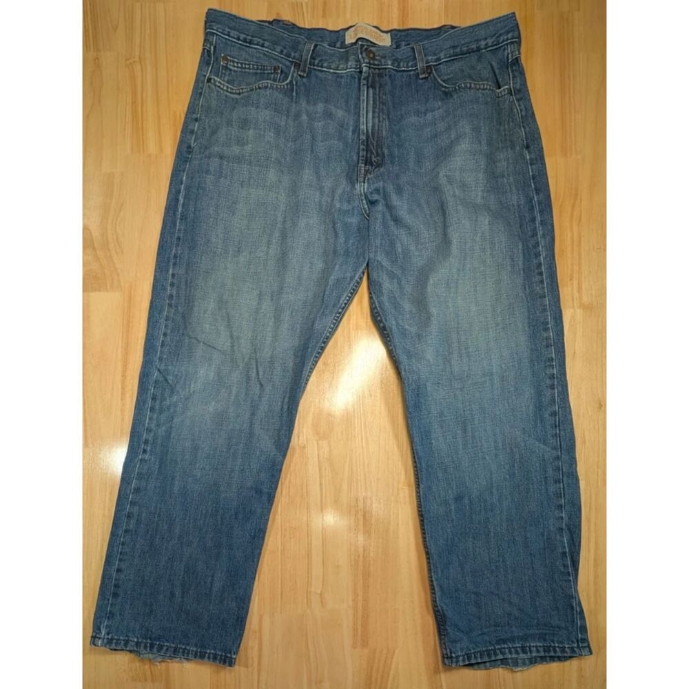 Wrangler Jeans 40x30 Loose Straight Blue Denim Mens Classic Fit
